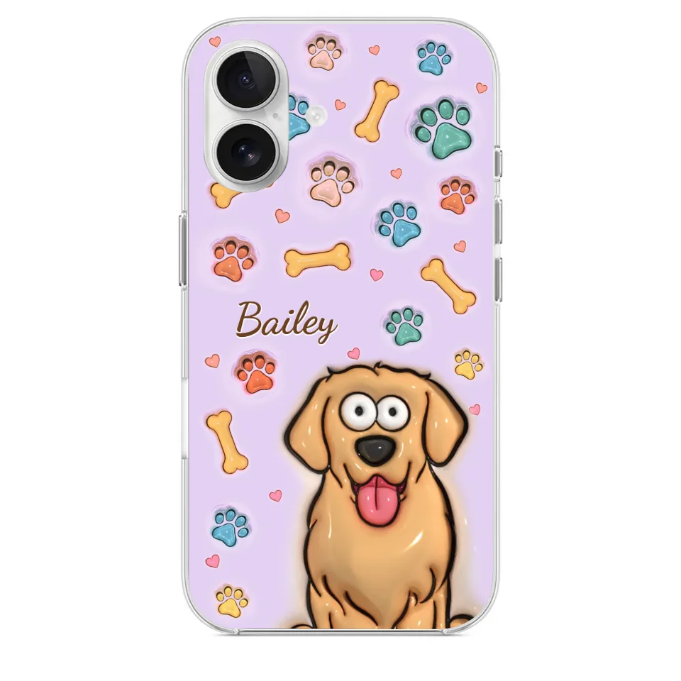 All You Need Is Love And A Dog - Dog & Cat Personalized Custom 3D Inflated Effect Printed Clear Phone Case - Gift For Pet Owners, Pet Lovers