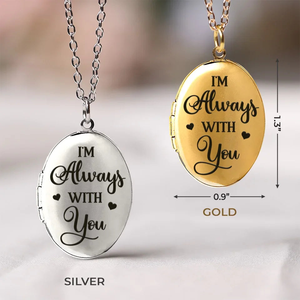 In Our Hearts, You’ll Live Forever - Memorial Personalized Custom Locket Necklace - Sympathy Gift For Family Members