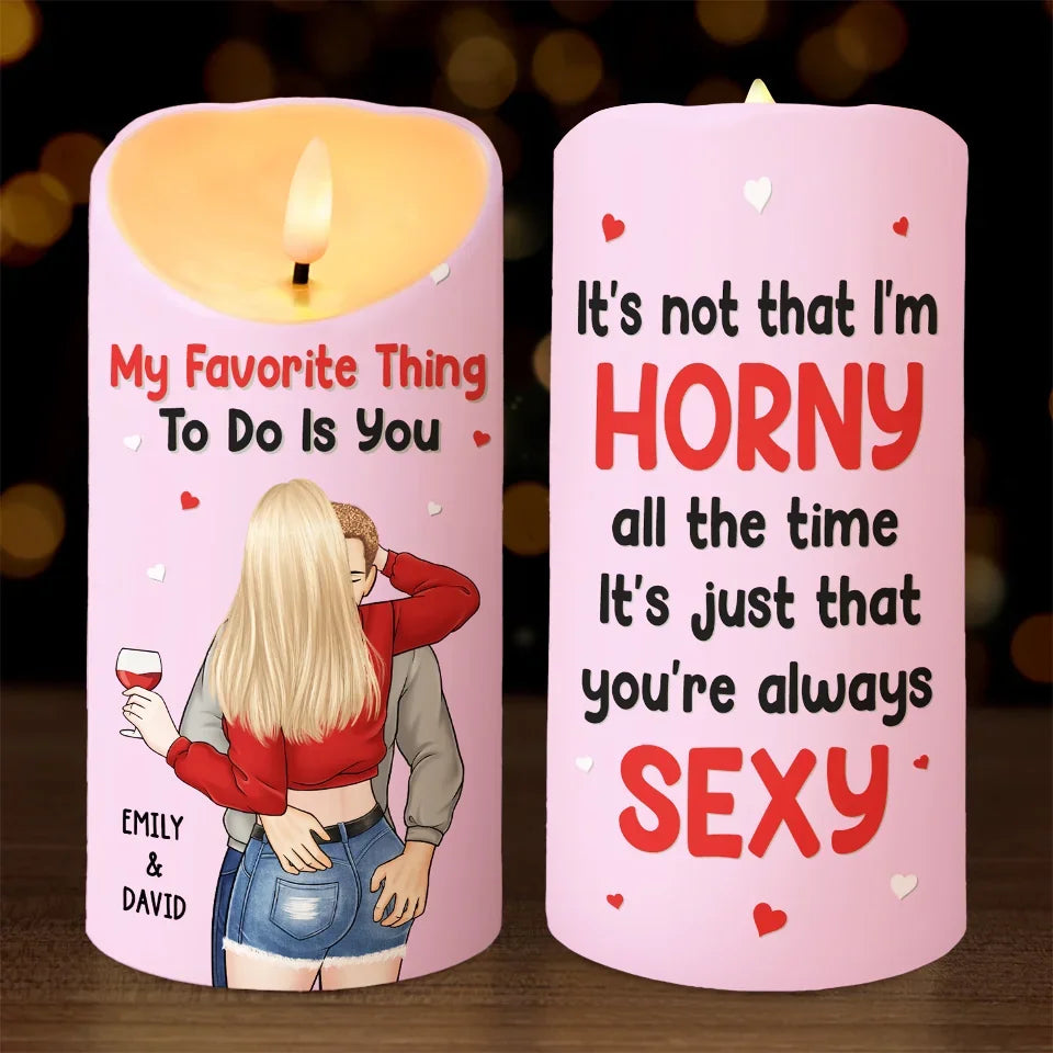 Where There Is Love, There Is Life - Couple Personalized Custom LED Candle - Gift For Husband Wife, Anniversary