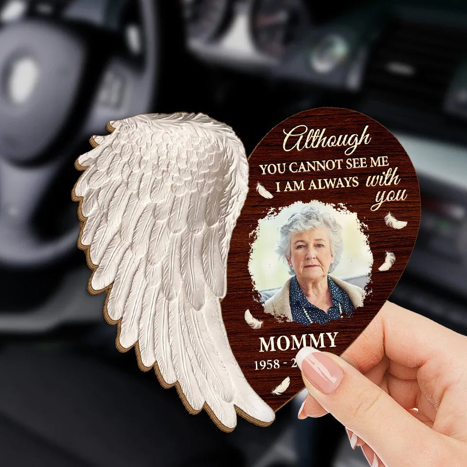 Custom Photo I Am Always With You - Memorial Personalized Custom Car Visor Clip - Sympathy Gift For Family Members