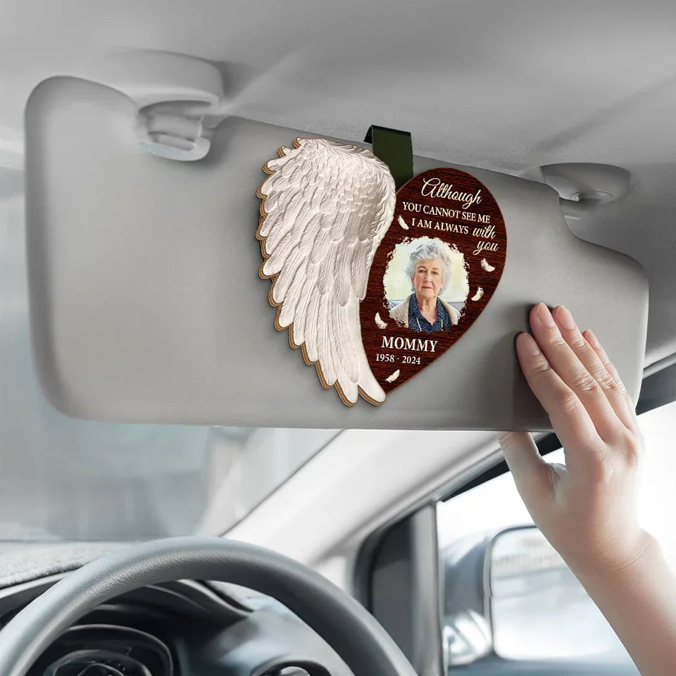 Custom Photo I Am Always With You - Memorial Personalized Custom Car Visor Clip - Sympathy Gift For Family Members