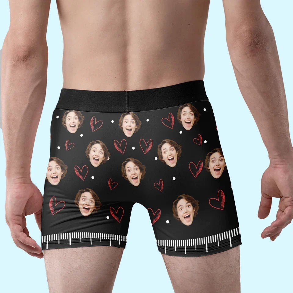 Custom Photo You’re My Favorite Reason To Lose Sleep - Couple Personalized Custom Boxer Briefs, Men's Boxers - Gift For Husband Wife, Anniversary