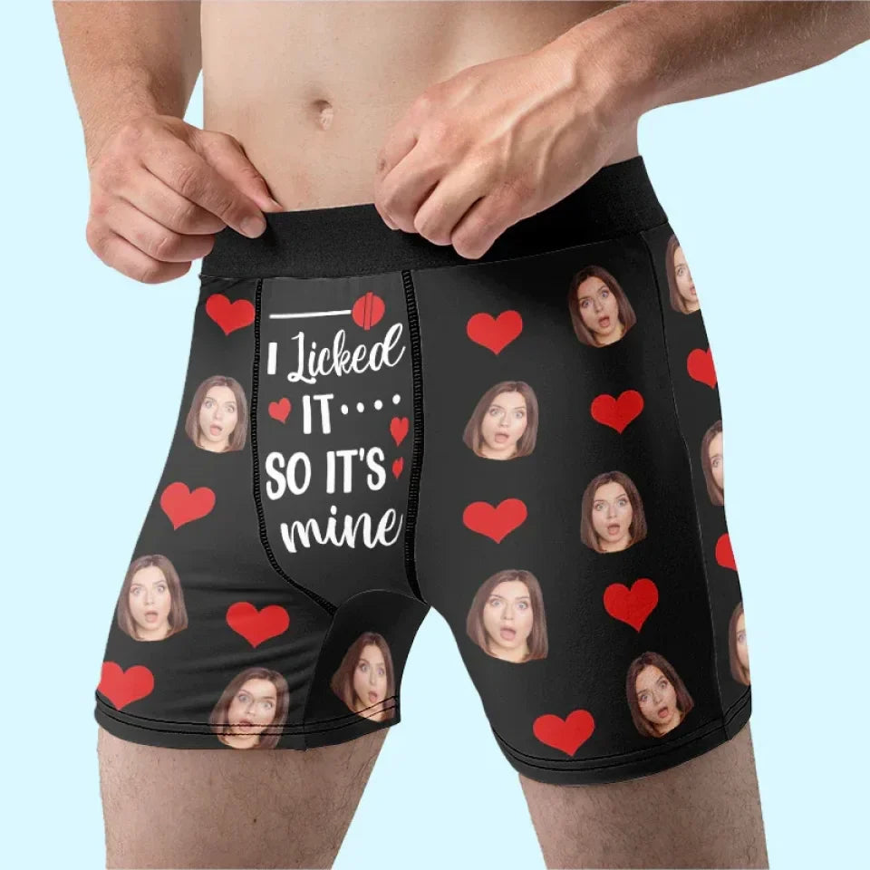 Custom Photo I'm Nuts About You - Couple Personalized Custom Boxer Briefs, Men's Boxers - Gift For Husband Wife, Anniversary