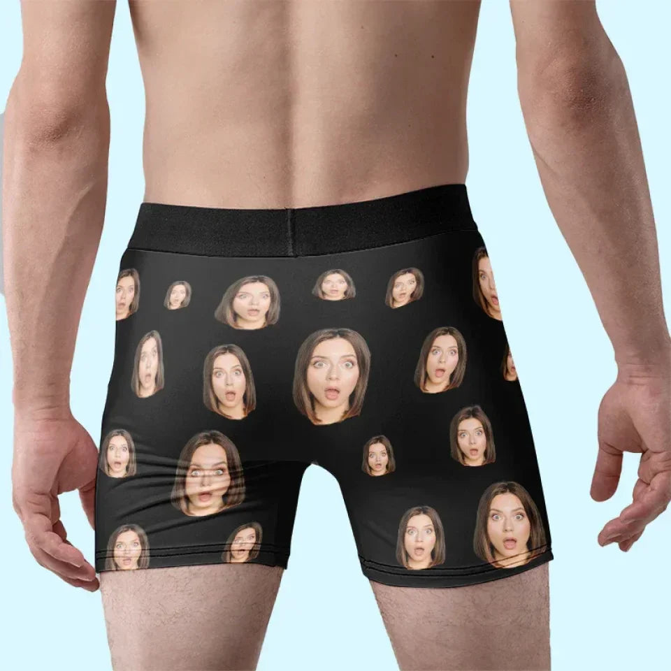 Custom Photo I Need You And I Want You - Couple Personalized Custom Boxer Briefs, Men's Boxers - Gift For Husband Wife, Anniversary