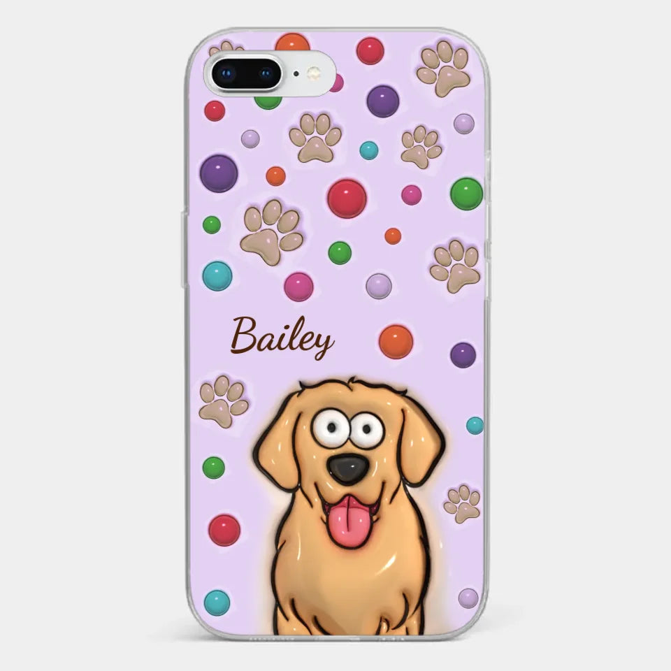 The Best Therapist Has Fur And Four Legs - Dog & Cat Personalized Custom 3D Inflated Effect Printed Clear Phone Case - Gift For Pet Owners, Pet Lovers