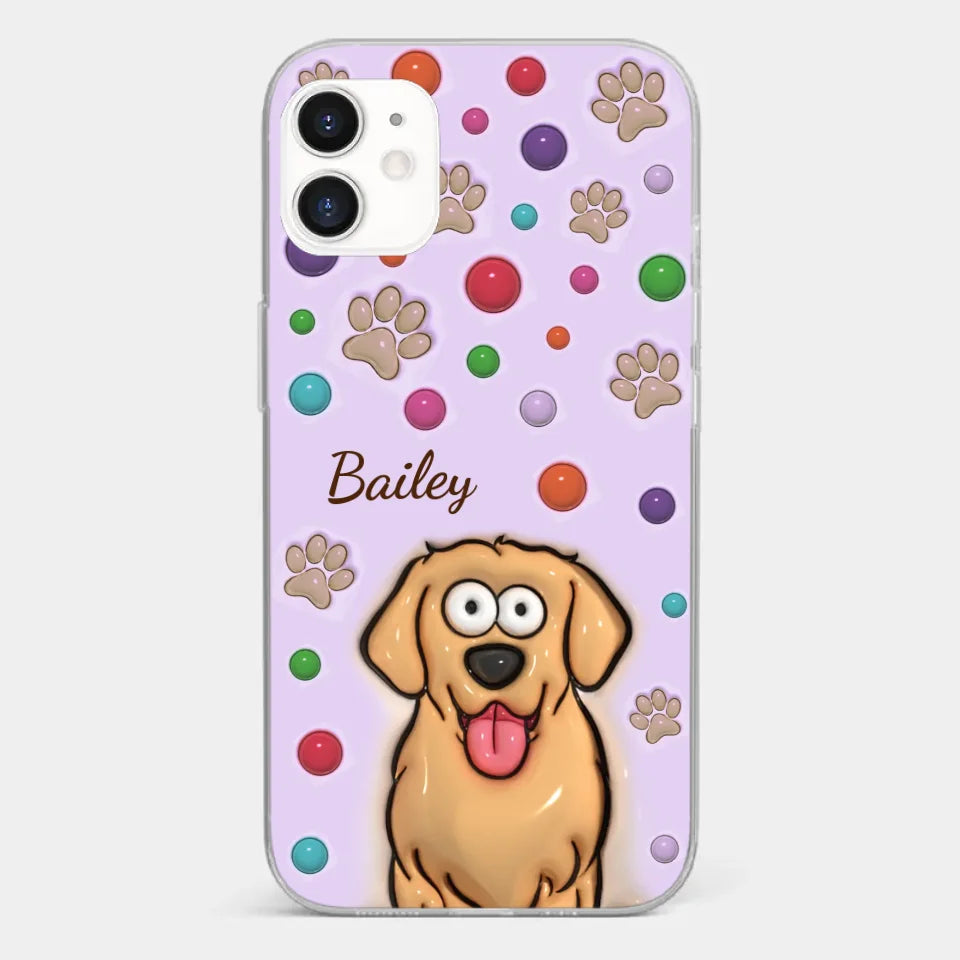 The Best Therapist Has Fur And Four Legs - Dog & Cat Personalized Custom 3D Inflated Effect Printed Clear Phone Case - Gift For Pet Owners, Pet Lovers