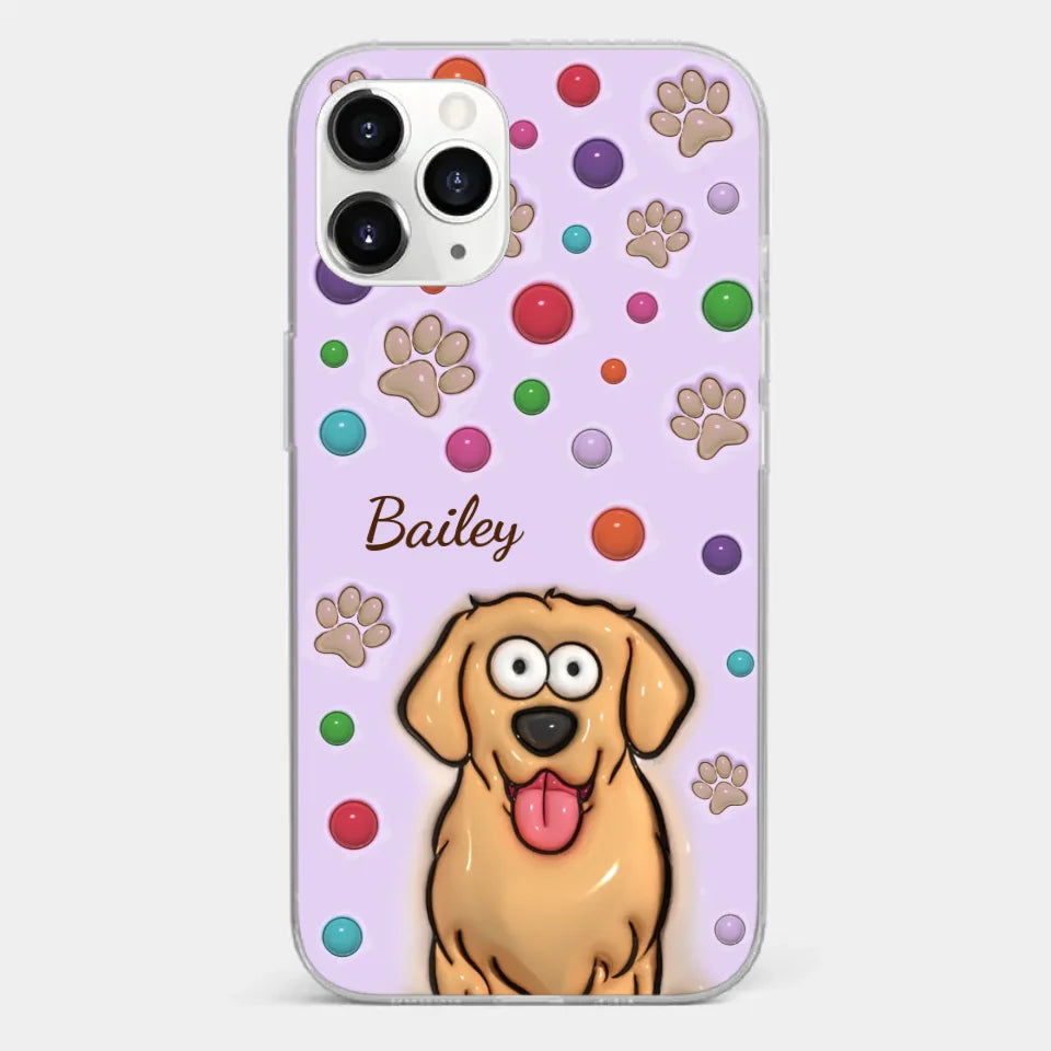 The Best Therapist Has Fur And Four Legs - Dog & Cat Personalized Custom 3D Inflated Effect Printed Clear Phone Case - Gift For Pet Owners, Pet Lovers