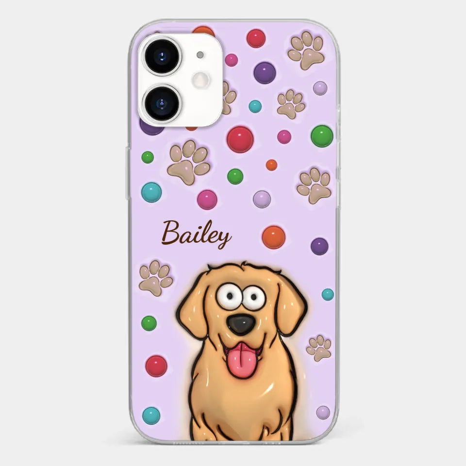 The Best Therapist Has Fur And Four Legs - Dog & Cat Personalized Custom 3D Inflated Effect Printed Clear Phone Case - Gift For Pet Owners, Pet Lovers