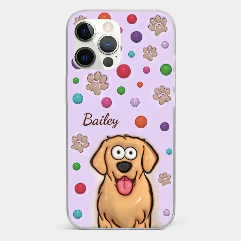 The Best Therapist Has Fur And Four Legs - Dog & Cat Personalized Custom 3D Inflated Effect Printed Clear Phone Case - Gift For Pet Owners, Pet Lovers