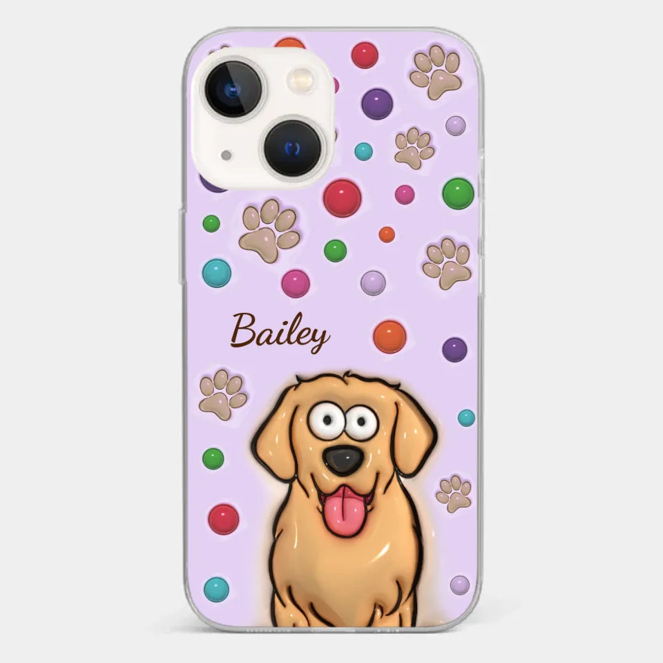 The Best Therapist Has Fur And Four Legs - Dog & Cat Personalized Custom 3D Inflated Effect Printed Clear Phone Case - Gift For Pet Owners, Pet Lovers