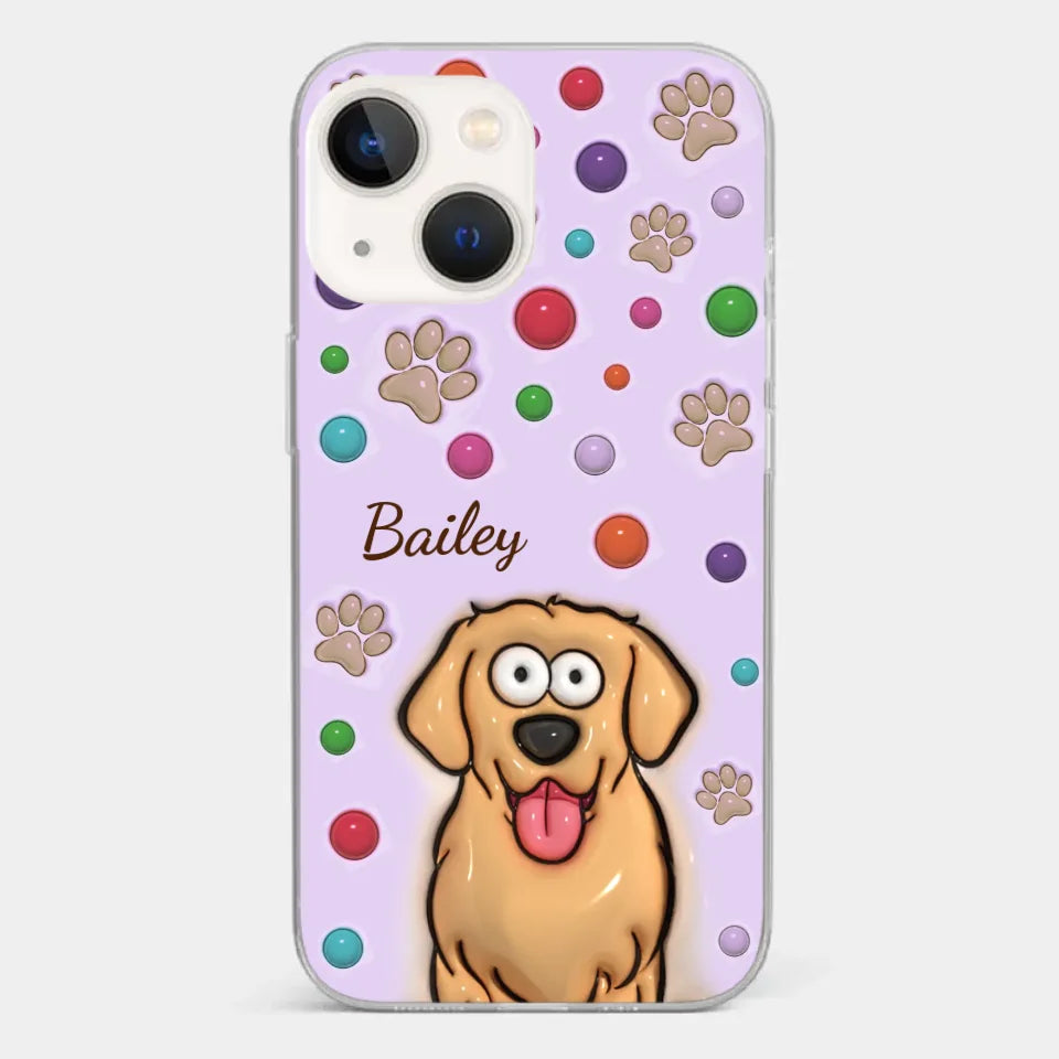 The Best Therapist Has Fur And Four Legs - Dog & Cat Personalized Custom 3D Inflated Effect Printed Clear Phone Case - Gift For Pet Owners, Pet Lovers