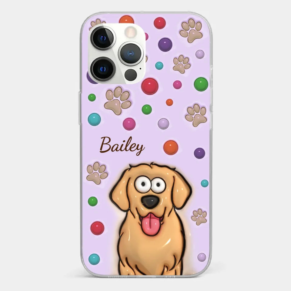 The Best Therapist Has Fur And Four Legs - Dog & Cat Personalized Custom 3D Inflated Effect Printed Clear Phone Case - Gift For Pet Owners, Pet Lovers