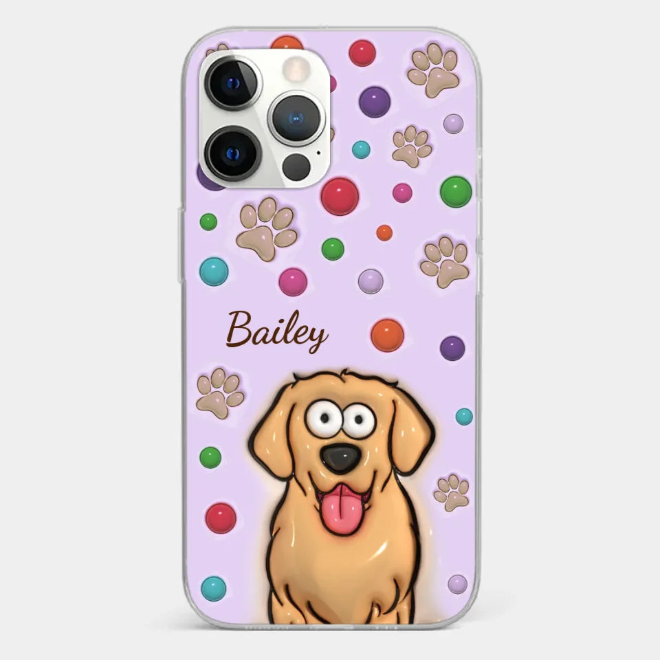The Best Therapist Has Fur And Four Legs - Dog & Cat Personalized Custom 3D Inflated Effect Printed Clear Phone Case - Gift For Pet Owners, Pet Lovers