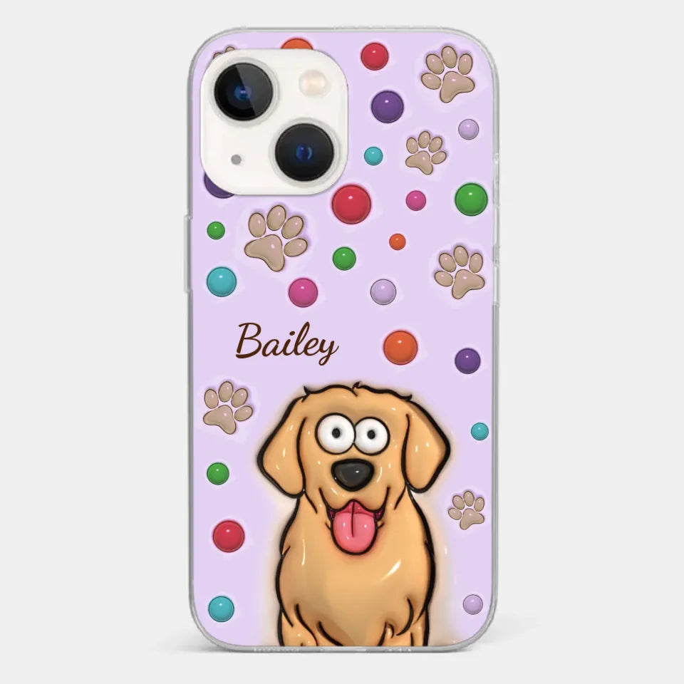 The Best Therapist Has Fur And Four Legs - Dog & Cat Personalized Custom 3D Inflated Effect Printed Clear Phone Case - Gift For Pet Owners, Pet Lovers
