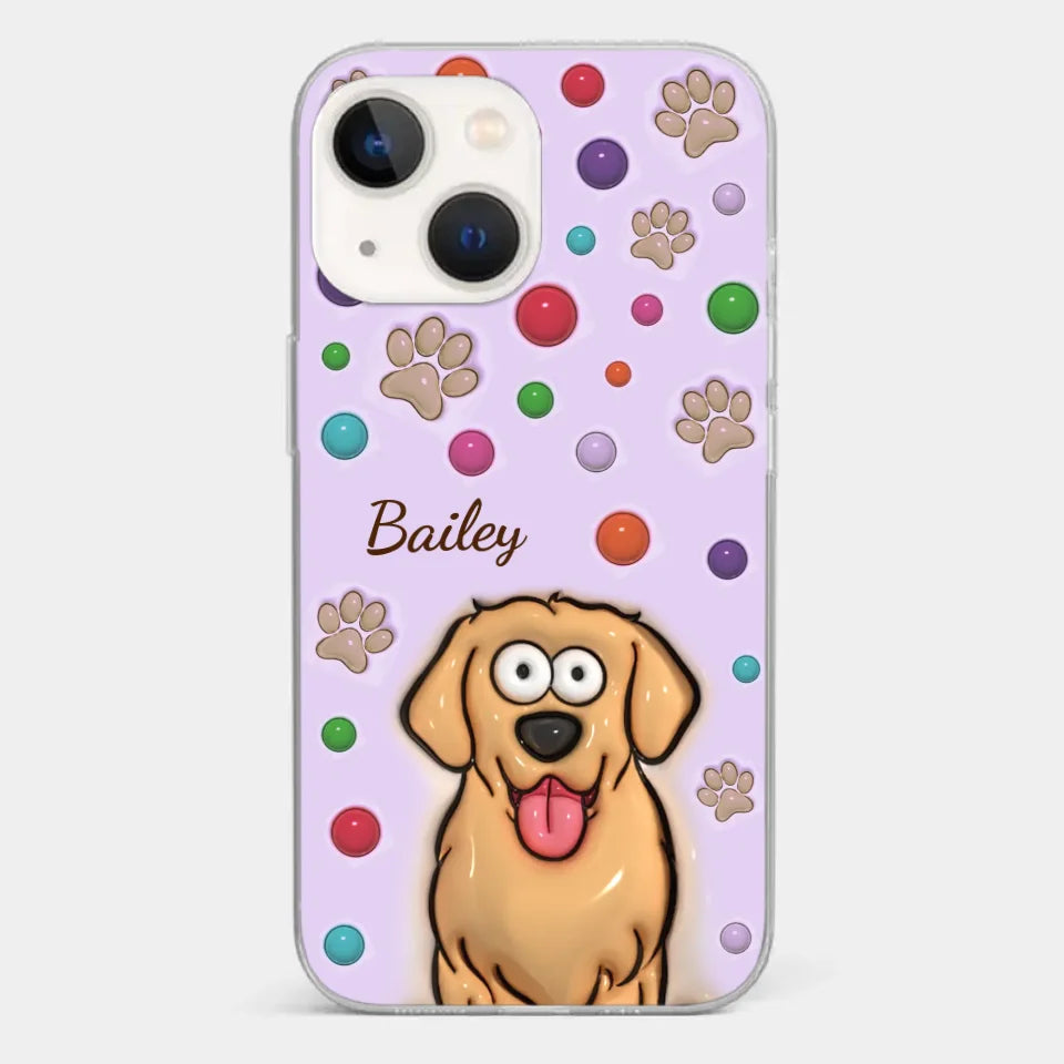 The Best Therapist Has Fur And Four Legs - Dog & Cat Personalized Custom 3D Inflated Effect Printed Clear Phone Case - Gift For Pet Owners, Pet Lovers