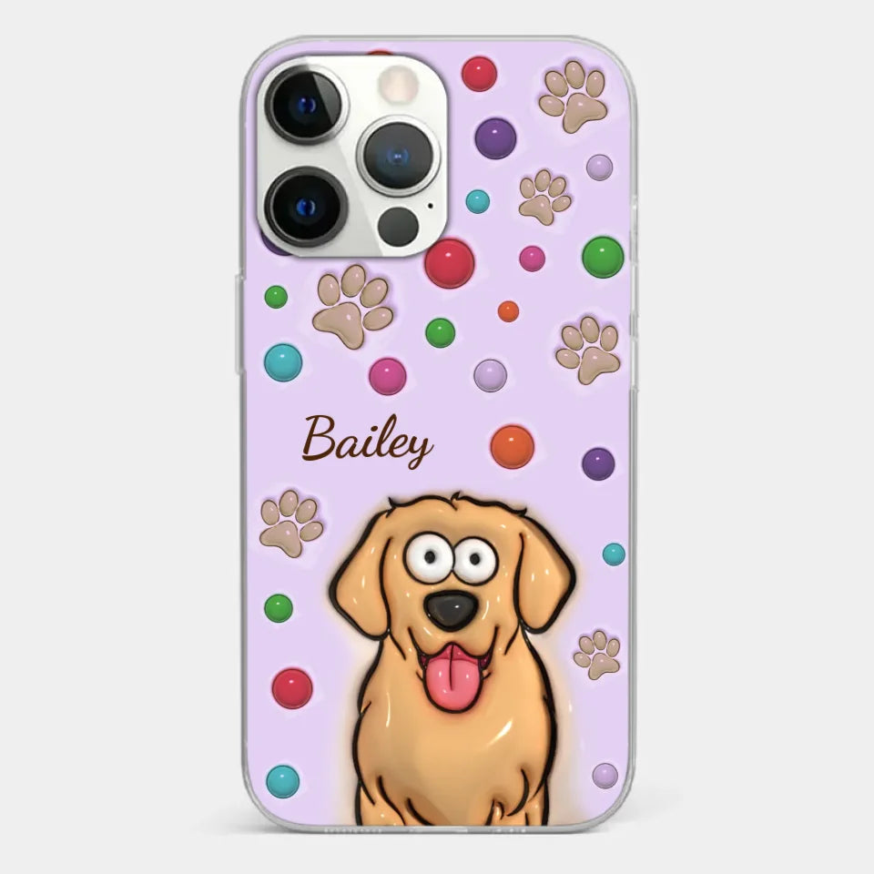 The Best Therapist Has Fur And Four Legs - Dog & Cat Personalized Custom 3D Inflated Effect Printed Clear Phone Case - Gift For Pet Owners, Pet Lovers