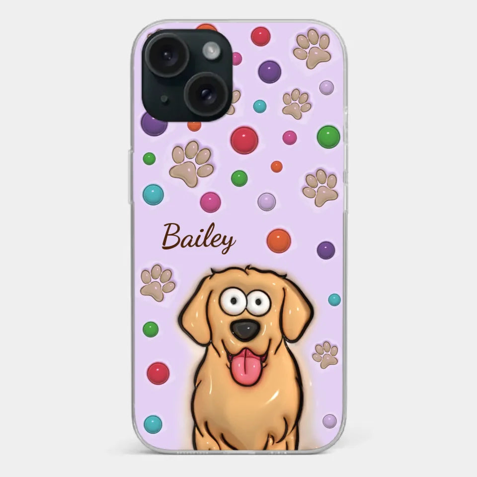 The Best Therapist Has Fur And Four Legs - Dog & Cat Personalized Custom 3D Inflated Effect Printed Clear Phone Case - Gift For Pet Owners, Pet Lovers