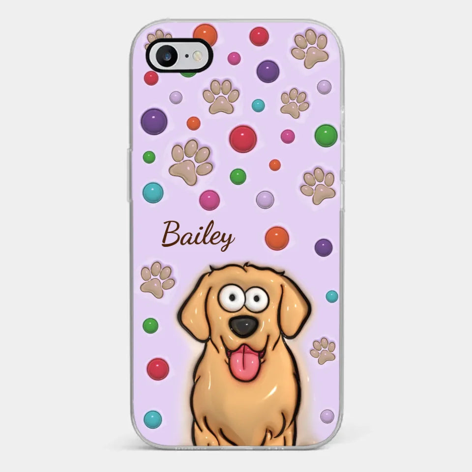 The Best Therapist Has Fur And Four Legs - Dog & Cat Personalized Custom 3D Inflated Effect Printed Clear Phone Case - Gift For Pet Owners, Pet Lovers