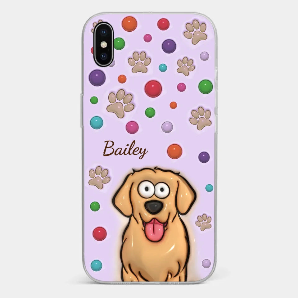 The Best Therapist Has Fur And Four Legs - Dog & Cat Personalized Custom 3D Inflated Effect Printed Clear Phone Case - Gift For Pet Owners, Pet Lovers