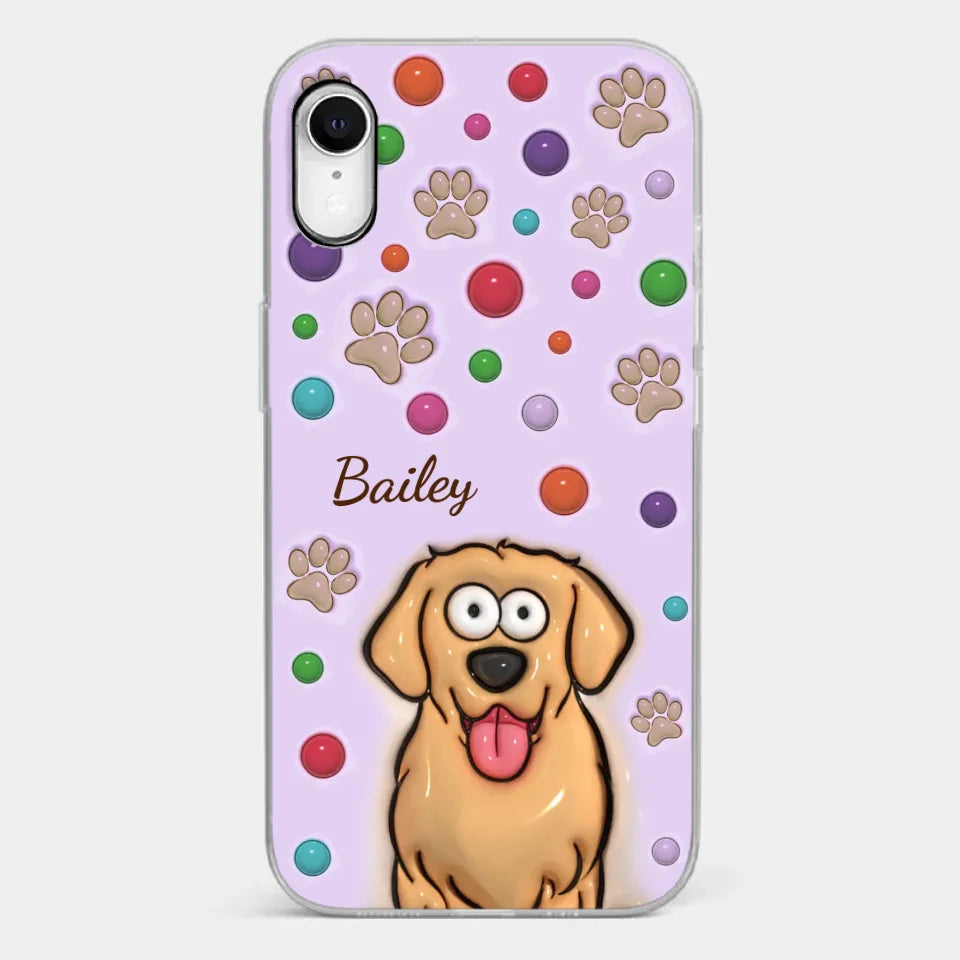 The Best Therapist Has Fur And Four Legs - Dog & Cat Personalized Custom 3D Inflated Effect Printed Clear Phone Case - Gift For Pet Owners, Pet Lovers
