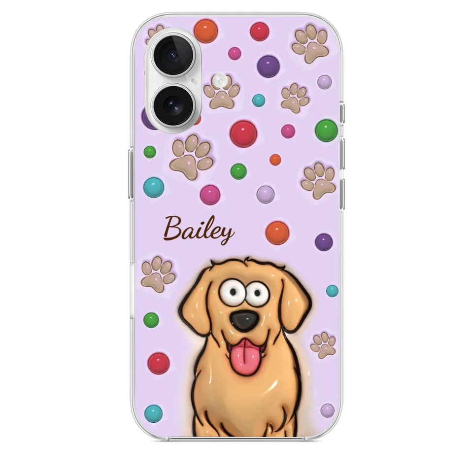 The Best Therapist Has Fur And Four Legs - Dog & Cat Personalized Custom 3D Inflated Effect Printed Clear Phone Case - Gift For Pet Owners, Pet Lovers