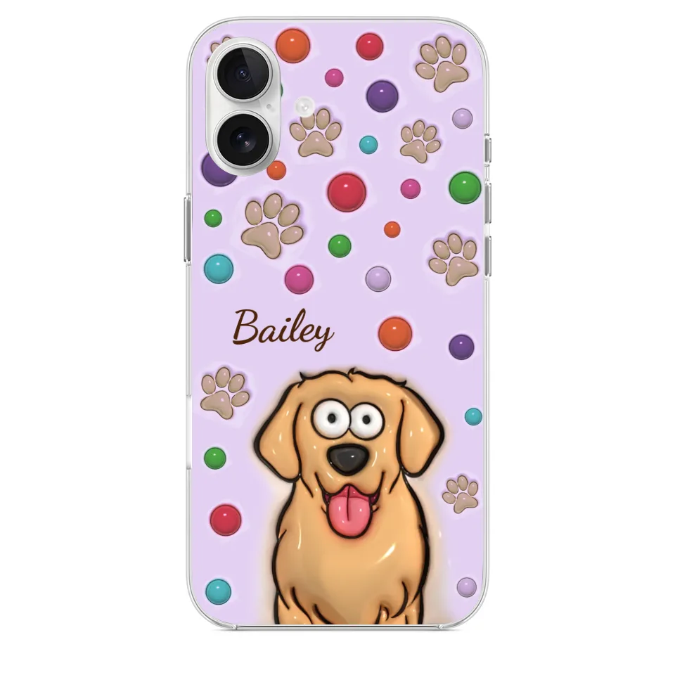 The Best Therapist Has Fur And Four Legs - Dog & Cat Personalized Custom 3D Inflated Effect Printed Clear Phone Case - Gift For Pet Owners, Pet Lovers