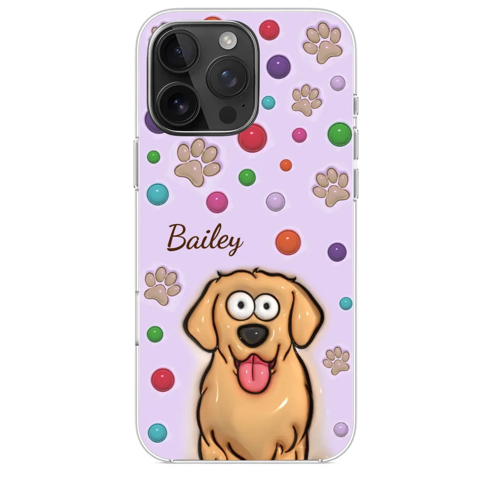 The Best Therapist Has Fur And Four Legs - Dog & Cat Personalized Custom 3D Inflated Effect Printed Clear Phone Case - Gift For Pet Owners, Pet Lovers