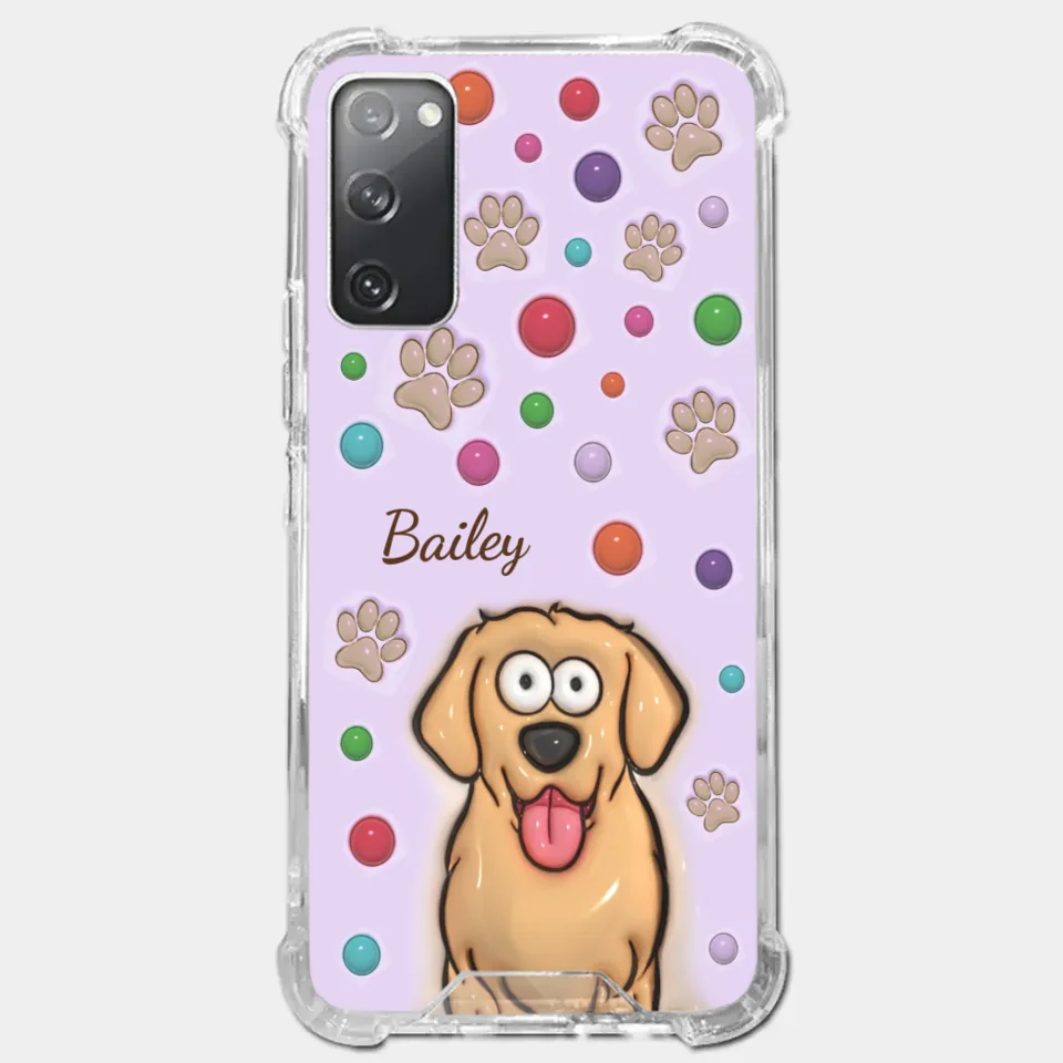 The Best Therapist Has Fur And Four Legs - Dog & Cat Personalized Custom 3D Inflated Effect Printed Clear Phone Case - Gift For Pet Owners, Pet Lovers