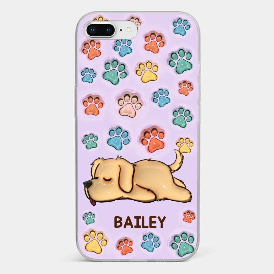 I Love My Pets - Dog & Cat Personalized Custom 3D Inflated Effect Printed Clear Phone Case - Gift For Pet Owners, Pet Lovers