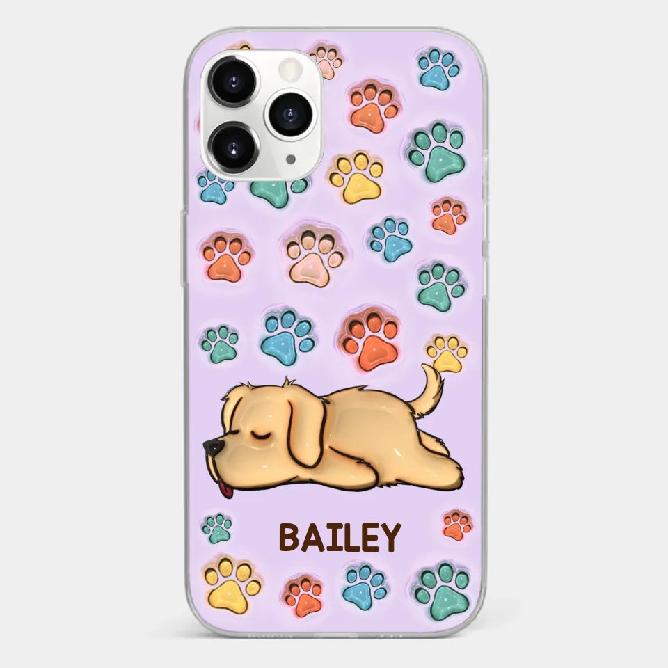 I Love My Pets - Dog & Cat Personalized Custom 3D Inflated Effect Printed Clear Phone Case - Gift For Pet Owners, Pet Lovers
