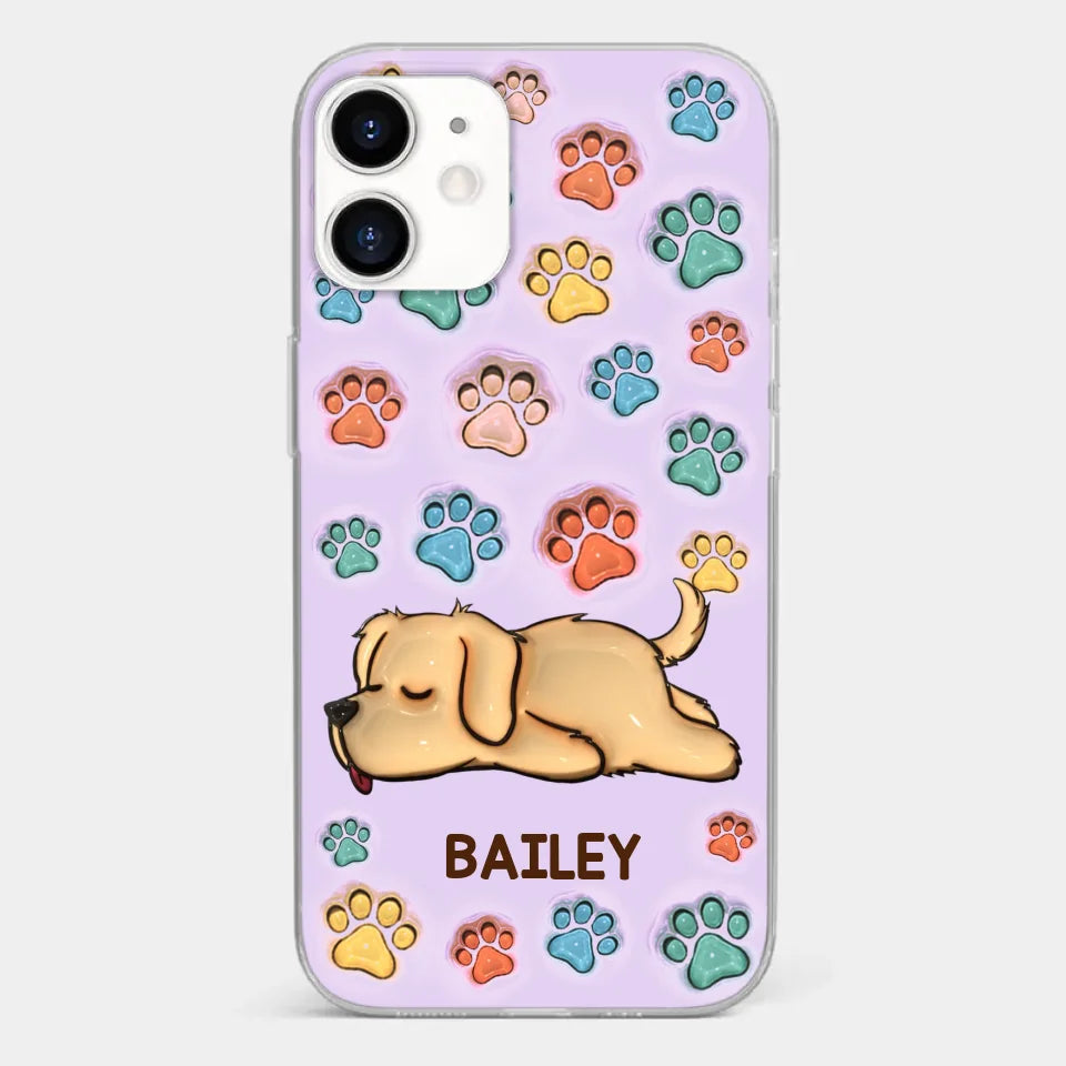 I Love My Pets - Dog & Cat Personalized Custom 3D Inflated Effect Printed Clear Phone Case - Gift For Pet Owners, Pet Lovers