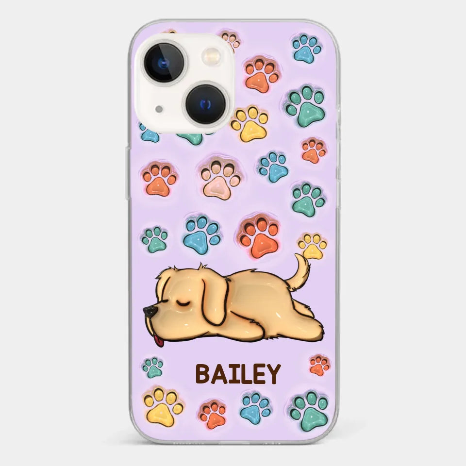 I Love My Pets - Dog & Cat Personalized Custom 3D Inflated Effect Printed Clear Phone Case - Gift For Pet Owners, Pet Lovers