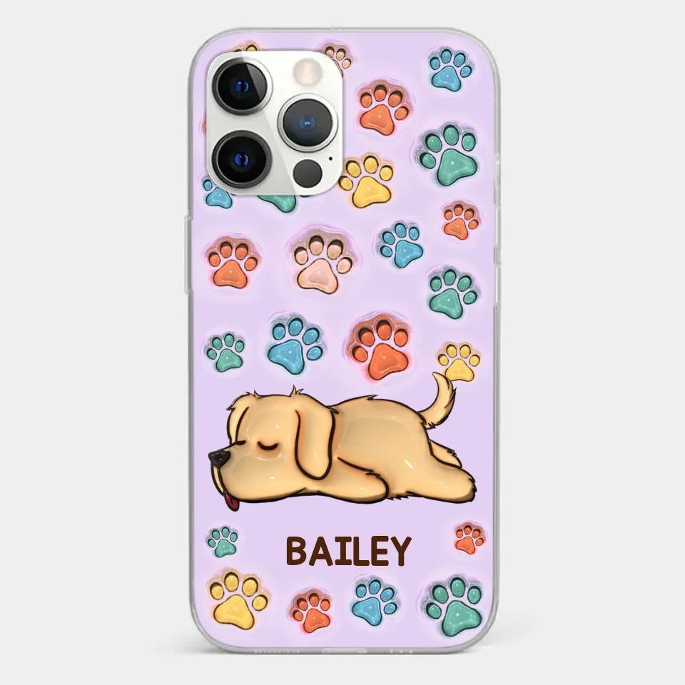 I Love My Pets - Dog & Cat Personalized Custom 3D Inflated Effect Printed Clear Phone Case - Gift For Pet Owners, Pet Lovers