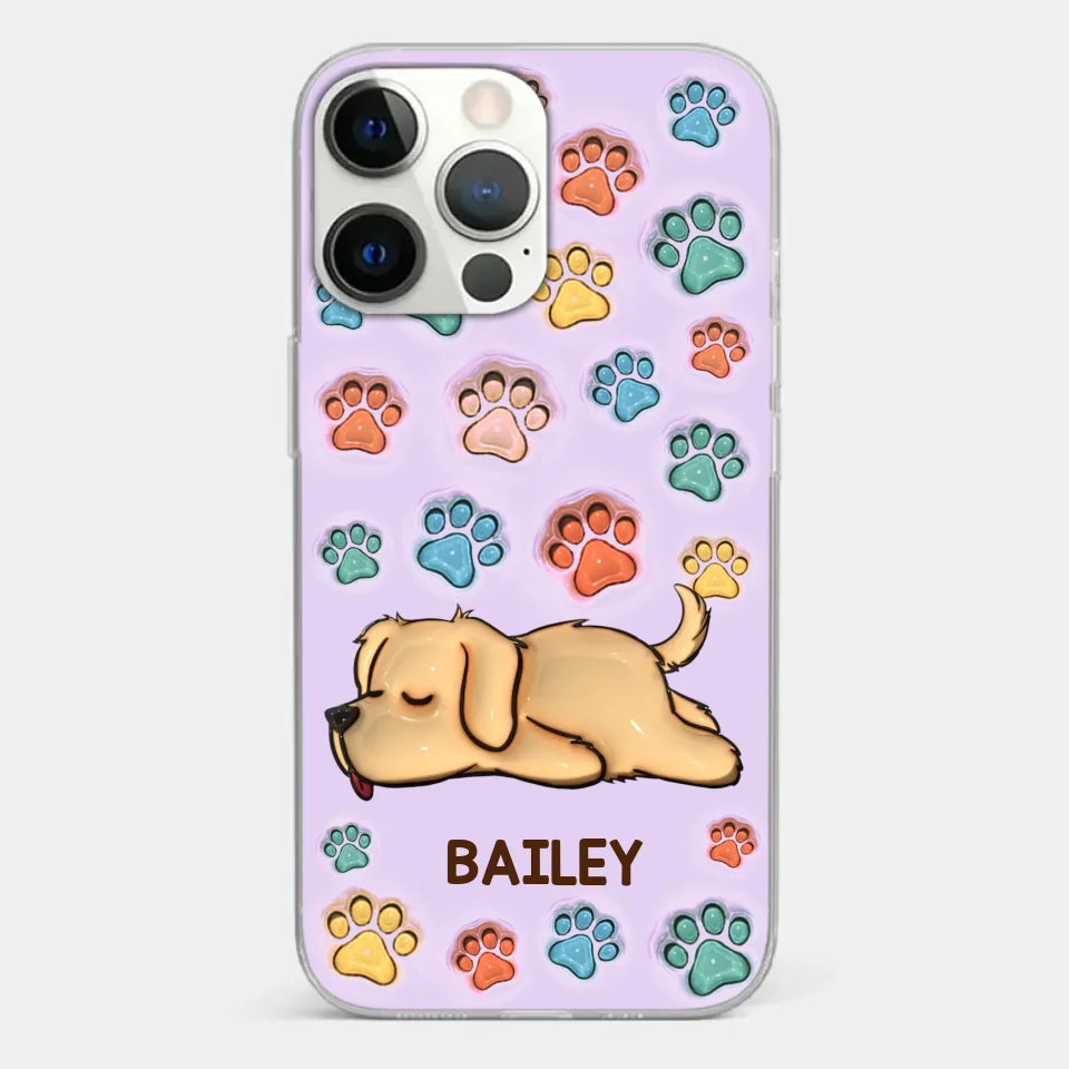 I Love My Pets - Dog & Cat Personalized Custom 3D Inflated Effect Printed Clear Phone Case - Gift For Pet Owners, Pet Lovers