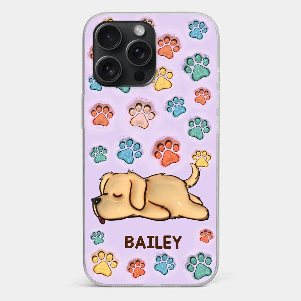 I Love My Pets - Dog & Cat Personalized Custom 3D Inflated Effect Printed Clear Phone Case - Gift For Pet Owners, Pet Lovers