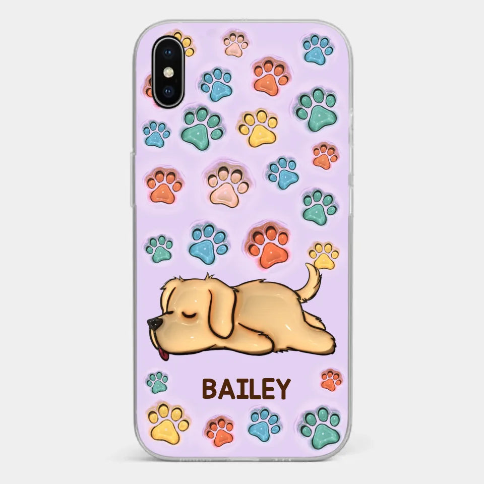 I Love My Pets - Dog & Cat Personalized Custom 3D Inflated Effect Printed Clear Phone Case - Gift For Pet Owners, Pet Lovers