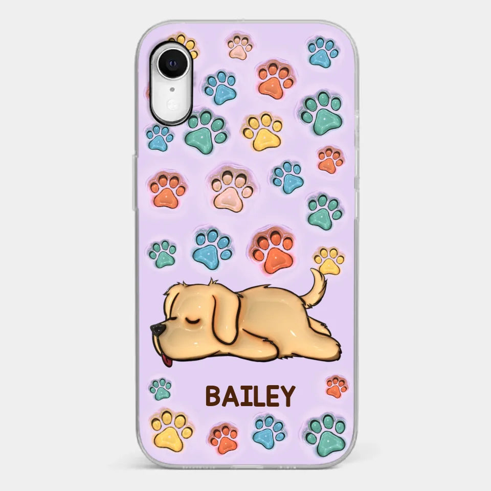 I Love My Pets - Dog & Cat Personalized Custom 3D Inflated Effect Printed Clear Phone Case - Gift For Pet Owners, Pet Lovers