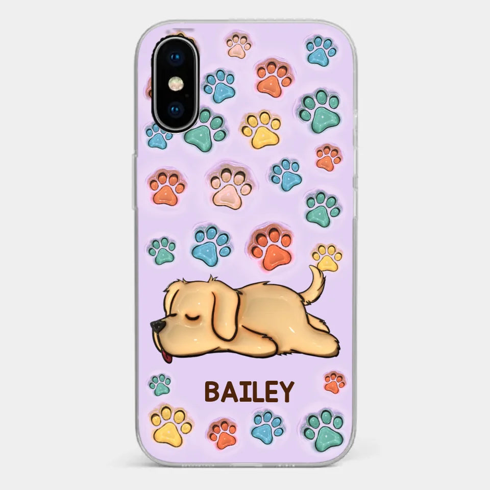 I Love My Pets - Dog & Cat Personalized Custom 3D Inflated Effect Printed Clear Phone Case - Gift For Pet Owners, Pet Lovers