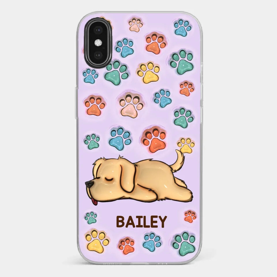 I Love My Pets - Dog & Cat Personalized Custom 3D Inflated Effect Printed Clear Phone Case - Gift For Pet Owners, Pet Lovers
