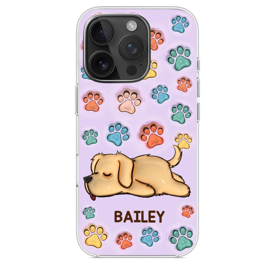 I Love My Pets - Dog & Cat Personalized Custom 3D Inflated Effect Printed Clear Phone Case - Gift For Pet Owners, Pet Lovers