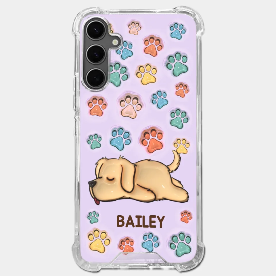I Love My Pets - Dog & Cat Personalized Custom 3D Inflated Effect Printed Clear Phone Case - Gift For Pet Owners, Pet Lovers