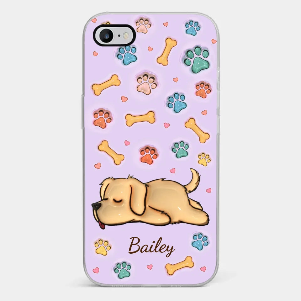 My Pets Are My Happy Place - Dog & Cat Personalized Custom 3D Inflated Effect Printed Clear Phone Case - Gift For Pet Owners, Pet Lovers