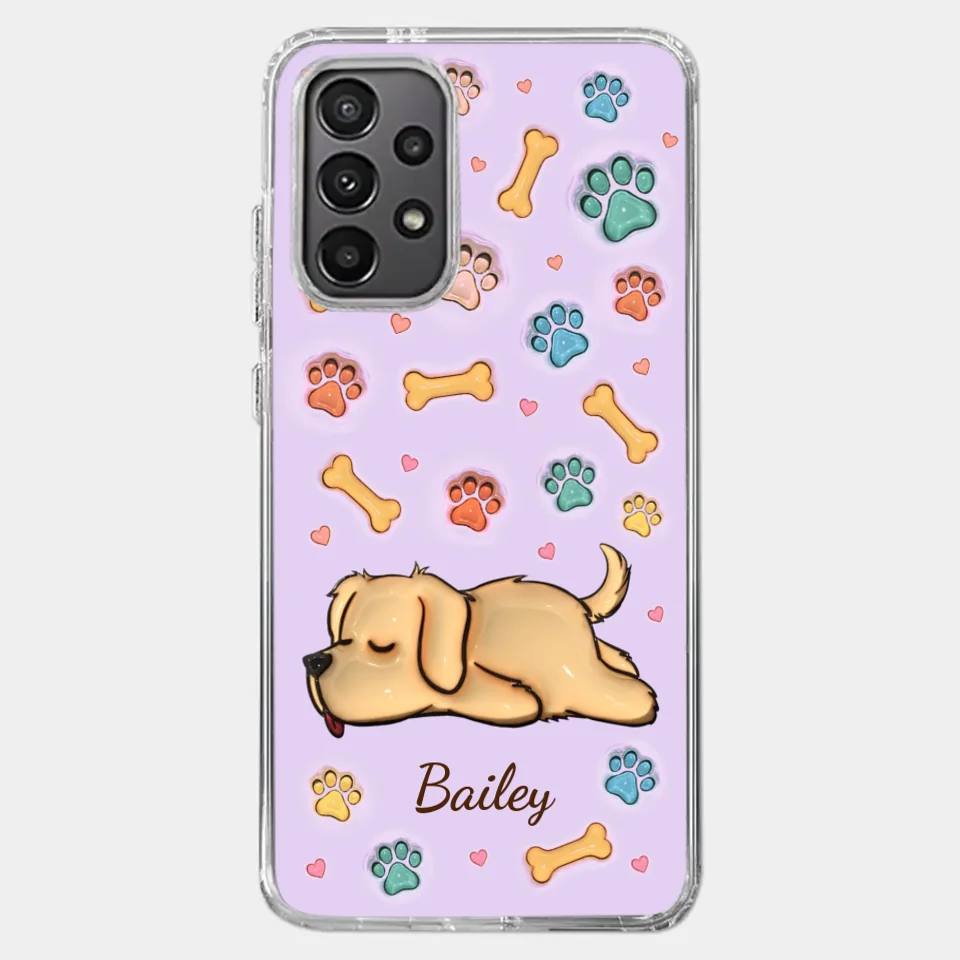 My Pets Are My Happy Place - Dog & Cat Personalized Custom 3D Inflated Effect Printed Clear Phone Case - Gift For Pet Owners, Pet Lovers