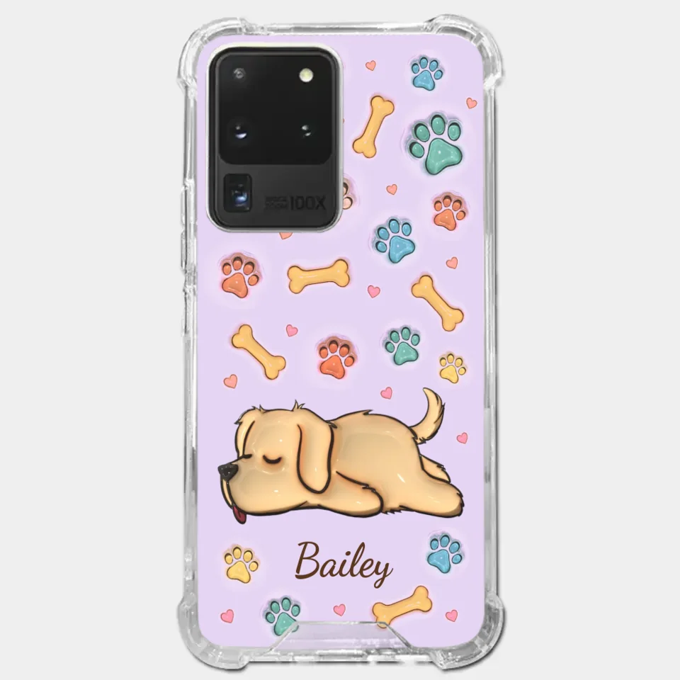 My Pets Are My Happy Place - Dog & Cat Personalized Custom 3D Inflated Effect Printed Clear Phone Case - Gift For Pet Owners, Pet Lovers