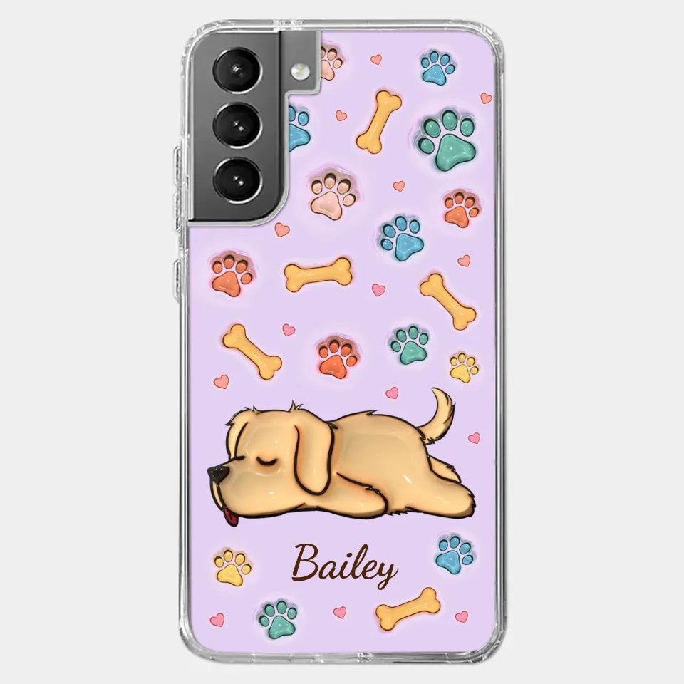 My Pets Are My Happy Place - Dog & Cat Personalized Custom 3D Inflated Effect Printed Clear Phone Case - Gift For Pet Owners, Pet Lovers