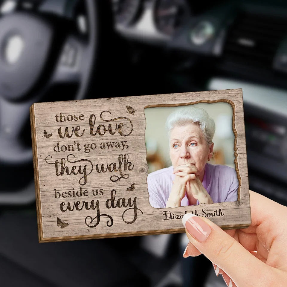 Custom Photo In Our Souls, Your Spirit Remains - Memorial Personalized Custom Car Visor Clip - Sympathy Gift For Family Members