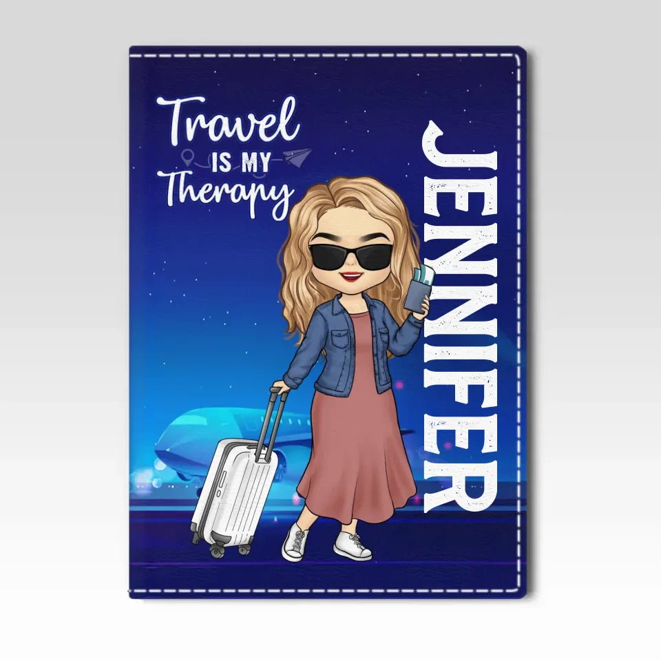 Work, Travel, Save, Repeat - Travel Personalized Custom Passport Cover, Passport Holder - Holiday Vacation Gift, Gift For Adventure Travel Lovers