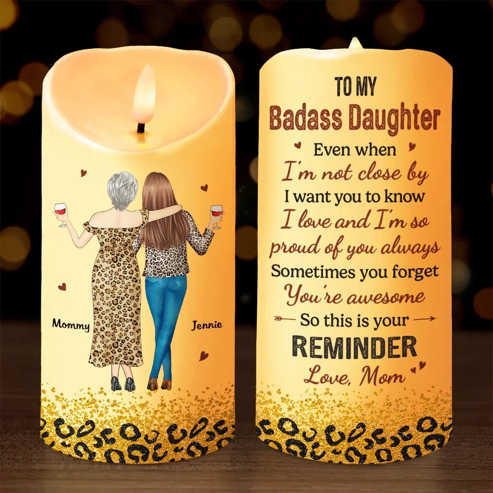 I Love And I'm So Proud Of You Always - Family Personalized Custom LED Candle - Gift For Mom, Daughter