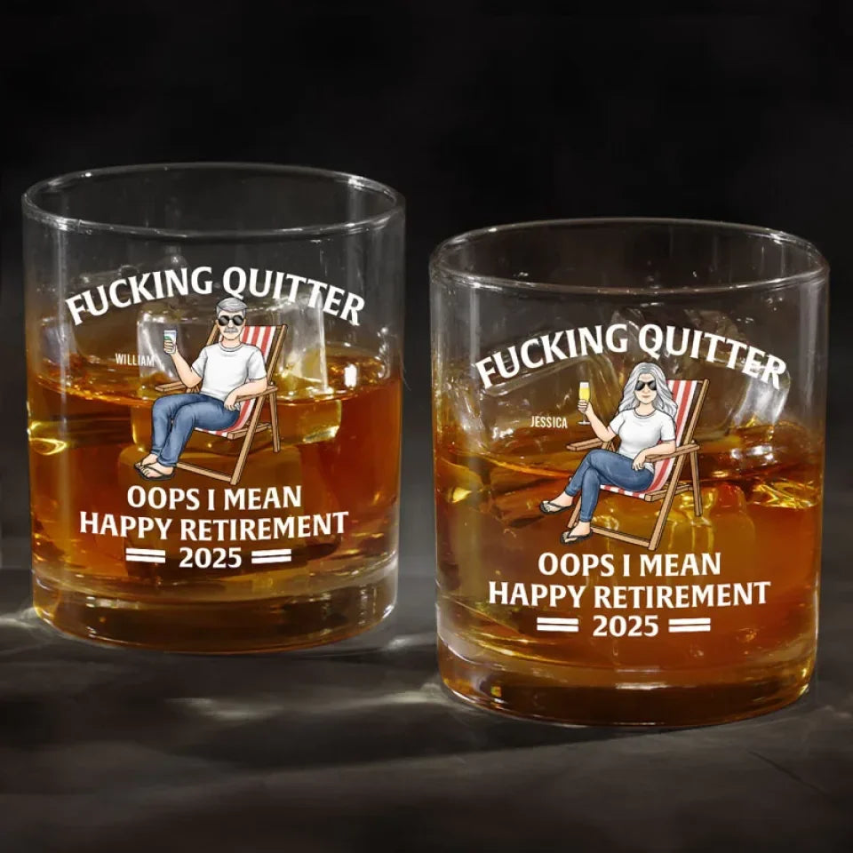 Relish The Freedom Of Waking Up Naturally - Personalized Custom Whiskey Glass - Appreciation, Retirement Gift For Coworkers, Work Friends, Colleagues