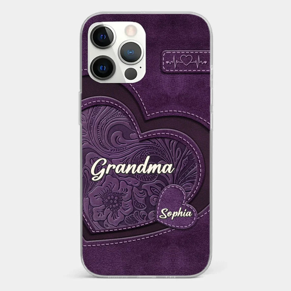Grandma, Your Love Has Shaped Me In Lasting Ways - Family Personalized Custom Clear Phone Case - Gift For Mom, Grandma